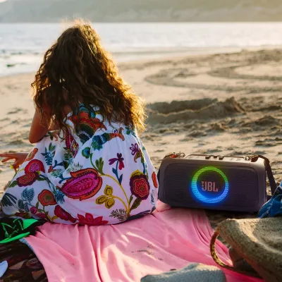 JBL PartyBox On-The-Go Essential with Wireless Microphone & Water Resistance