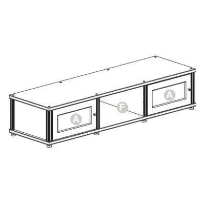Salamander Designs Synergy 132 Mobile AV triplo (Ciliegio con montanti in alluminio)