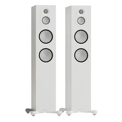 Monitor Audio Silver 300 8G Colunas de Chão de 3 Vias - Par (Satin White)