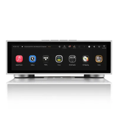 HiFi Rose RS520 Streamer Réseau Sans Fil & Amplificateur Intégré avec DAC ESS Sabre Intégré (Argent)