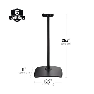 Sanus Height-Adjustable Speaker Stand for Sonos Era 300 - Each (Black)