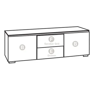 Salamander Designs Chameleon Collection Berlin 236 Triple Speaker Integrated Cabinet (Textured Wenge with Black Glass Top)