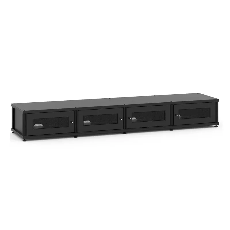 Salamander Designs Synergy 147 Quad AV Cabinet (Black Oak with Black Posts)