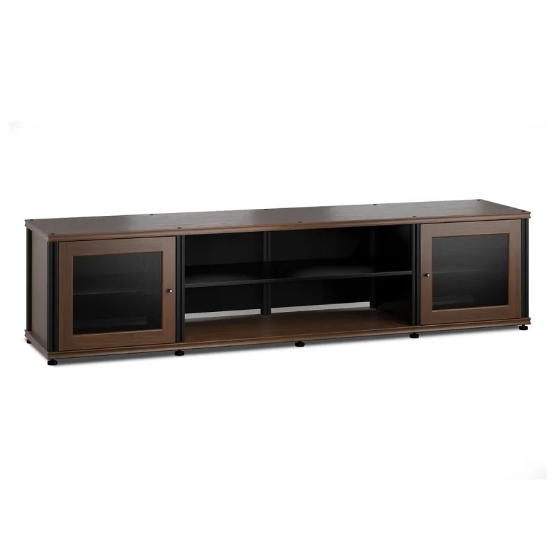 Salamander Designs Synergy 248 쿼드 AV 캐비닛 (다크 월넛 with 블랙 포스트)