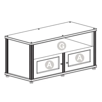 Salamander Designs Synergy 229 Twin AV Cabinet (American Cherry with Black Posts)