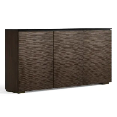 Salamander Designs Chameleon Collection Berlin Low Profile 337 Three-Bay AV Cabinet (Textured Wenge)