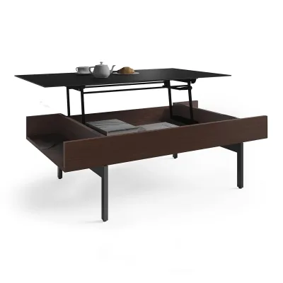 BDI Reveal 1192 Table basse relevable (Noyer chocolat)
