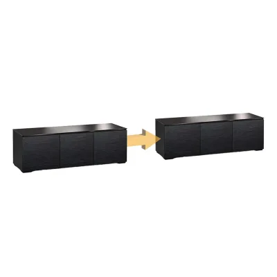 Salamander Designs Chameleon Chicago 237 6-Bay AV Cabinet Bundle per TV da 97″+ (Black Oak)